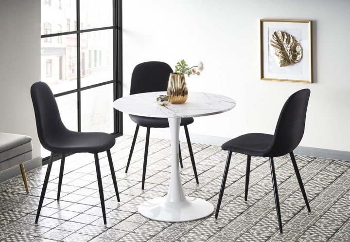 Стол DENVER Halmar белый мрамор